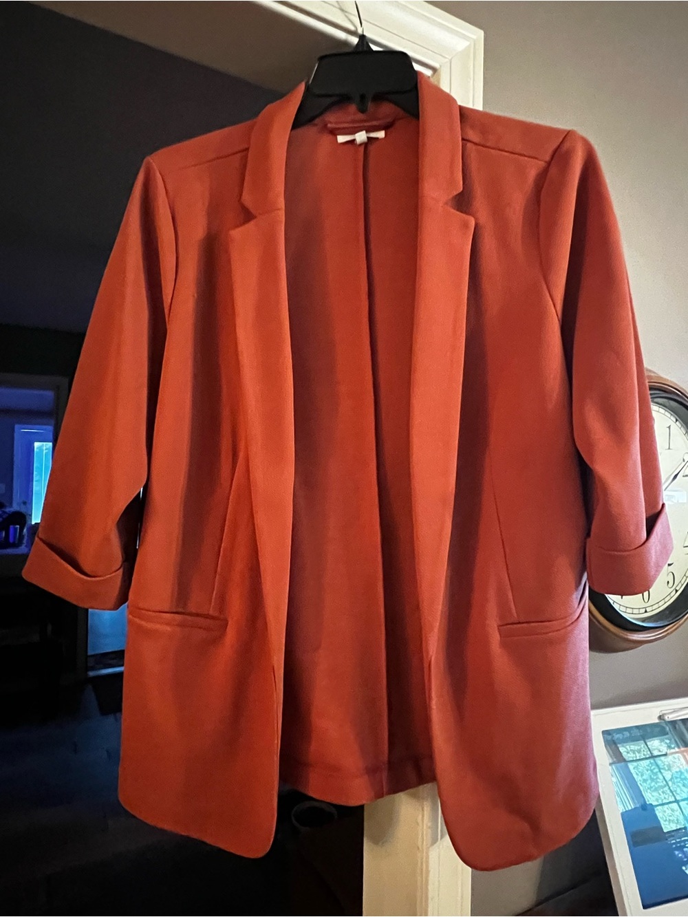 Maurices Open-Front Rust Blazer